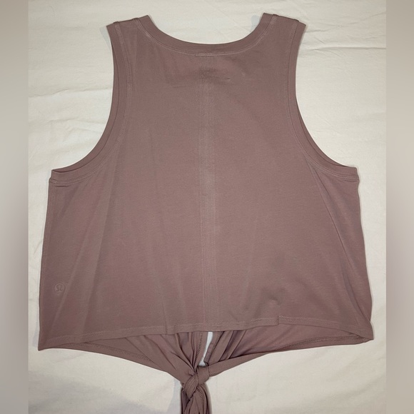 Lululemon Cotton Cropped Tank with Tie Front - Picture 2 of 3